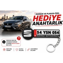YSN Sounds Seat Logolu ve Plakalı Anahtarlık , Kişiye Özel - Hediyelik Seat Araç Plaka Anahtarlık - Plakalık Şeklinde Seat Anahtarlık