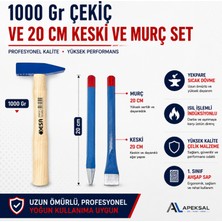 Apeksal Desa 1000 gr Çekiç 20 cm Keski ve Murç Seti