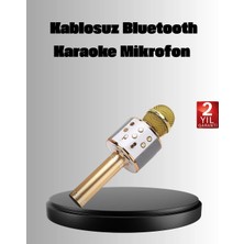 Kablosuz Karaoke Mikrofon USB Aux Destekli Parti ve Eğlence Için