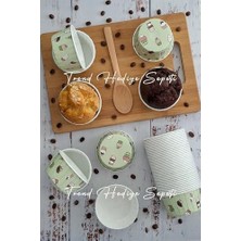 Cupcake Muffin Kalıbı Büyük Boy Xl Mint Yeşili Dondurma Desenli Jumbo Kek Kapsülü 50'li