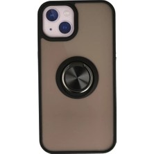 Eseno Select iPhone 13 Uyumlu Kılıf Montreal Yüzüklü Silikon Kapak - Siyah