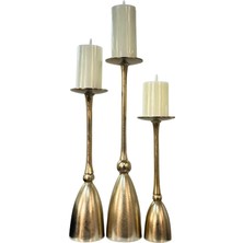 Lara Decor Ithal Döküm Üçlü Şamdan Seti