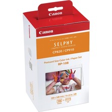 Canon 10 x 14,8 cm Rp 108 x 14,8 cm (10 x 14,8 Cm) Baskılı Şerit Kaset Seti + Kağıt 108