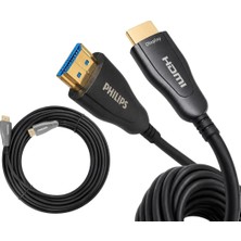 Xtechnx Philips SWR3019W/93 45 Metre 4K 60Hz Aoc Fiber Optik HDMI Kablo Çinko Alaşım Gövde KOD:37696