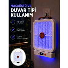 Şarjlı Uv Işıklı Sinek Öldürücü Cihaz Beyaz Elektrikli Sivrisinek Yok Edici