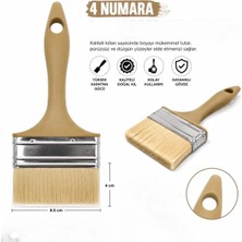 ilhan KF004 Plastik Saplı 4 Numara Kestirme Boya Fırçası Kıl Fırça 4 Numara