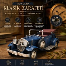 Dekoratif Metal Klasik Cabrio Araba | El Yapımı Vintage Koleksiyon Modeli