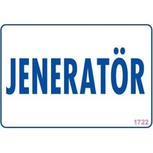 Kaia Life Jeneratör Uyarı Levhası 17,5X25 KOD:1722