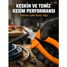 Profesyonel Kullanıma Uygun Dövme Çelik Yan Keski