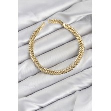 cm Başak Model Gold Renk Pirinç Kadın Bileklik