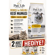 Pati Life Tavuk Etli Kuru Kedi Maması 15KG 2 Adetkonserve Hediye