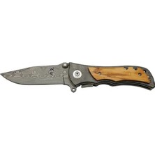 2-32 Damascus Çakı 20 cm Manuel, Kemerlikli