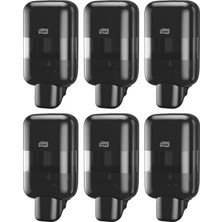 Tork Mini Sıvı Sabun, Köpük Sabun ve Dezenfektan Dispenseri Siyah S5 Manuel Duvar Tipi (565208) x 6 Adet