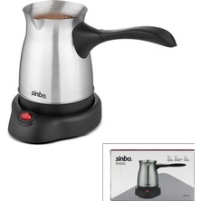 Artisan Cappadocia Çelik Elektrikli Cezve Türk Kahve Makinesi - 6FİNCAN=500ML 360° Kablosuz Kullanım Katlanır Kulp 600W SCM-9039 (5639)