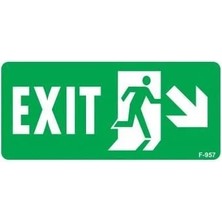 Kaia Life Exit Sağ Aşağı Uyarı Levhası 17,5X25 KOD:957