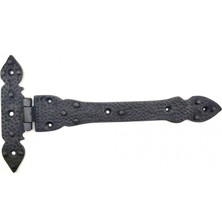 Antika Tarz Dekoratif Pirinç Kuyruklu Lale Menteşe - 147X193 Mm, Oksit