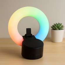Bluetooth Mini Hoparlör USB Şarjlı LED Işıklı Telefon Tutucu