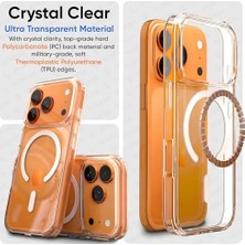 iPhone 17 Pro Max Için Origin Serisi Premium Kalite Magsafe ile Uyumlu Kılıf Crystal Clear Super Şeffaf Materyal ve Inceltilmiş 3D Gerçek Manyetik Çember (17 Pro Max)