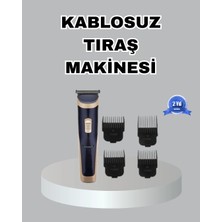 Çelik Bıçaklı Unisex Şarjlı Tıraş Makinesi – Sessiz Motor, Kablosuz ve Ayarlanabilir
