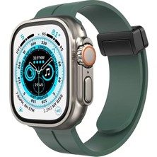 Apple Watch 42MM KR412 Elegance Stylısh Kordon - Koyu Yeşil
