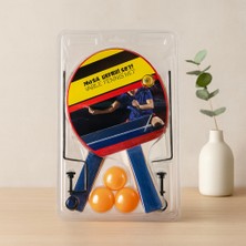 Masa Tenisi Pinpon Raket Seti - 2 Raket 3 Top Ayaklı Fileli