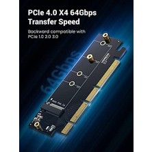 Pcıe 4.0 X4 X8 X16 Uyumlu 64GBPS Nvme M.2 SSD Dönüştürücü Adaptör