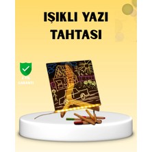 LED Işıklı Akrilik Yazı Tahtası Renkli Kalem Setiyle