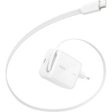 Belkin Usb-C Şarj Fişi 67 W, 1 M Geri Çekilebilir Usb-C Kablo, USB C Bağlantı Noktası, Gan Iphone Şa