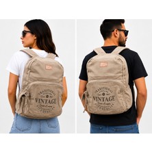 Old Cotton Organik Gabardin Armut Model Unisex Sırt Çantası