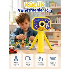 Çocuk Kamerası Fotoğraf ve Video Çekimi Mini Tripodlu Şarjlı Dijital Kamera 2.0 Tft Ekran