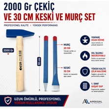 Apeksal Desa 2000 gr Çekiç 30 cm Keski ve Murç Seti