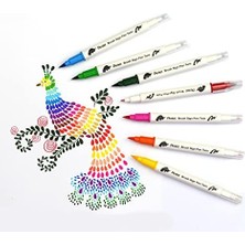 Brush Sing Pen Twin Çift Taraflı Fırça Uçlu Kalem Zeytin Yeşili