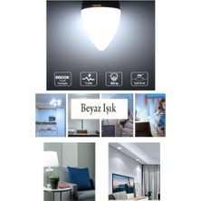 6W LED Mum Ampul Beyaz Işık 6500K 3 Adet - E14