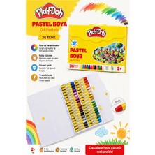 Artlantis Pastel Boya 36 Renk Plastik Çantalı 1 Paket Play-Doh Pastel Boya 36 Lı Çantalı Parlak Canlı ve Örtücü Renkler