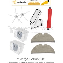 Yedektronik Roborock Q7 Max Plus Uyumlu 9 Parça Bakım Seti | Filtre, Mop Bezi, Ana Fırça, Yan Fırça, Toz Torba | Yüksek Kalite