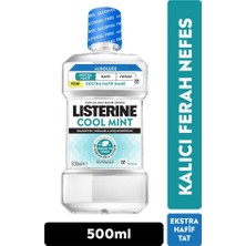Listerine Cool Mınt Ekstra Hafif Tat Alkolsüz Ağız Bakım Suyu 500 ml
