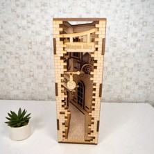 Ardecem Bilgisayar Diagon Alley Harry Potter Book Nook Kitap Tutucu - Sihirli Dıy Minyatür Maket
