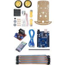 Atölye Elektronik Bluetooth Kontrollü Robot Kiti - Tam Set (Arduino + Motor Sürücü Dahil) - Jumper Kablo Hediyelli