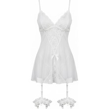 C&city Dantel Detaylı Babydoll Krem