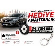 YSN Sounds Renault Logolu ve Plakalı Anahtarlık , Kişiye Özel - Hediyelik Renault Araç Plaka Anahtarlık - Plakalık Şeklinde Renault Anahtarlık