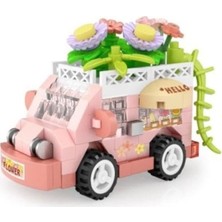 Svoria Store Mey Ithalat® LZ-8640 Çiçek Arabası 160 Parça Block Oyuncak-Mini Poşet
