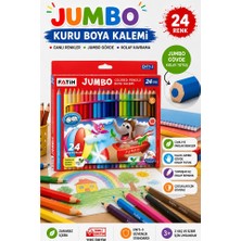 Artlantis 24 Lü Jumbo Kuru Boya Kalemi 1 Paket Fatih Kalın 24 Renk Jumbo Kuruboya Tam Boy Renkli Kalem Karton Kutu Kolay Tutuş