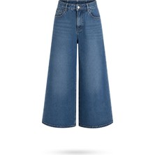 5in1Canpolat Mavi Beli Lastikli Tensel Jean 01073