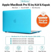 Misda Store MacBook Pro 15 Mat Kılıf A1707 A1990 Uyumlu Sert Tpu Kılıf Ince Hafif Koruyucu Kapak 2016-2019 Şeffaf Açık Mavi