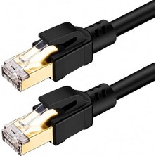 Misda Store PX-5217 10 Metre Cat8 Ethernet Kablosu, 10GBPS RJ45 Ağ Kablosu, S/ftp 600MHZ Yüksek Hızlı Gaming Modem Router Patch Internet Kablosu