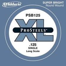 Misda Store PSB125 Bas Gitar Tek Tel, (Si), Pro Steels, 0.125 Gauge,