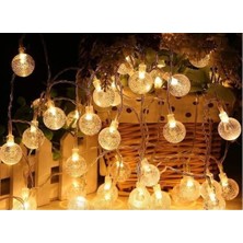 Azrlya 5m 28 LED Kristal Top Gün Işığı Şeffaf Kablo Fişli Eklemeli