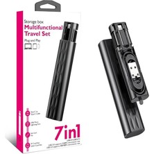 Misda Store 7 In 1 Çok Işlevli USB C Adaptör Seti Type-C, Usb, Micro Light-Ning Port, Seyahat Için USB Kablosu Sim Kart, Hafıza Kartı Saklama Kutusu, Kameralar ve Daha Fazlası Için