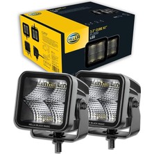 Misda Store Led-Uzun Huzme Far Cube Kit 3.2" - 12/24V - 3000LM - Dörtgen - Yakın Alan Aydınlatması - Kablo Uzunluğu: 500MM - Soket Modeli: Deutsch Soket - Takım - Miktar: 2 LED Lightbar - 1fa 358 176-811