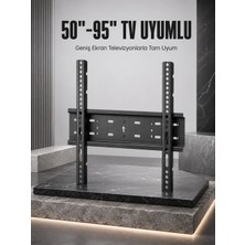 Ucuz Tekno Tv Duvar Askı Aparatı 50-95 Inç Uyumlu Güvenli Sabit Montaj
